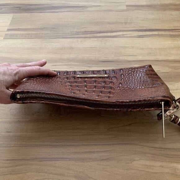 Brahmin Kayla Wristlet in Pecan Melbourne - Picture 8 of 12